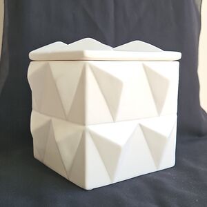 Geometric Minimalist Ceramic Trinket Jewelry Keepsake Box
